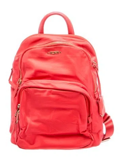 Pre-owned Tumi Nylon Backpack In Red