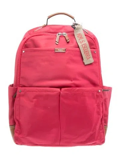 Pre-owned Tumi Nylon Backpack In Red