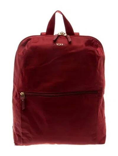 Pre-owned Tumi Nylon Backpack W/ Tags In Burgundy