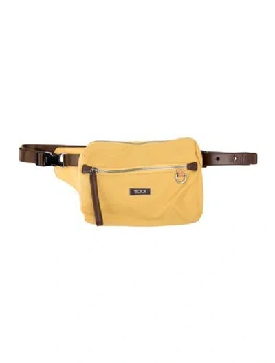 Pre-owned Tumi Nylon Belt Bag In Yellow