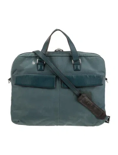 Pre-owned Tumi Nylon Briefcase In Blue