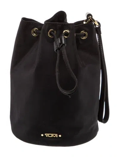 Pre-owned Tumi Nylon Bucket Bag In Black