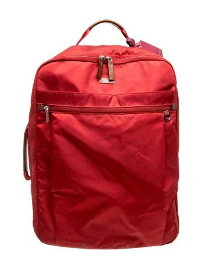 Pre-owned Tumi Nylon Carry-on In Red
