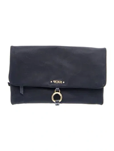 Pre-owned Tumi Nylon Clutch In Blue