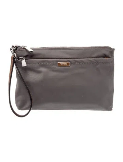 Pre-owned Tumi Nylon Clutch In Grey
