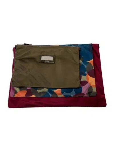 Pre-owned Tumi Nylon Clutch In Multicolor