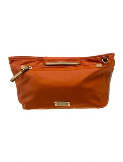 Pre-owned Tumi Nylon Clutch In Orange