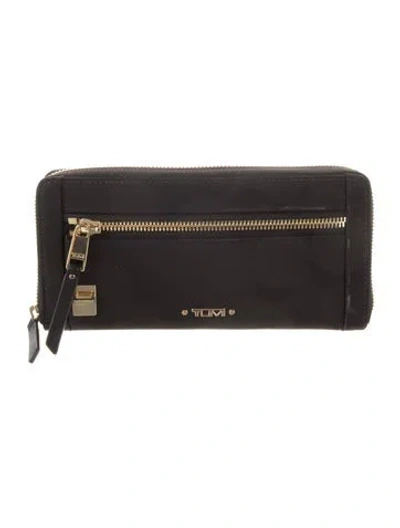 Pre-owned Tumi Nylon Continental Wallet In Black