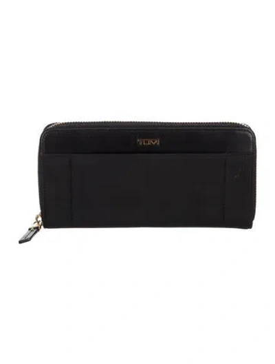 Pre-owned Tumi Nylon Continental Wallet In Black