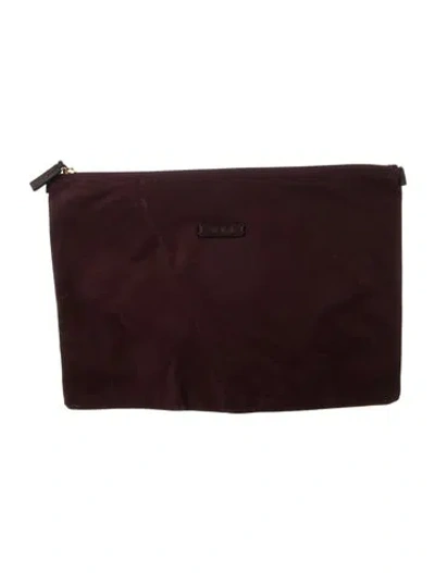 Pre-owned Tumi Nylon Cosmetic Bag In Burgundy