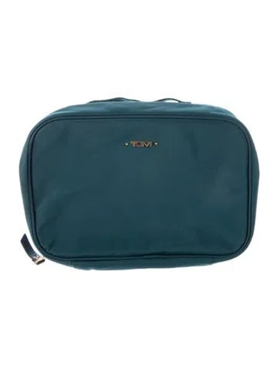 Pre-owned Tumi Nylon Cosmetic Bag In Green