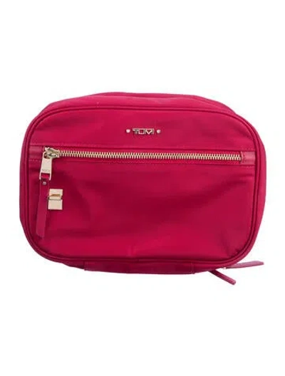 Pre-owned Tumi Nylon Cosmetic Bag In Pink