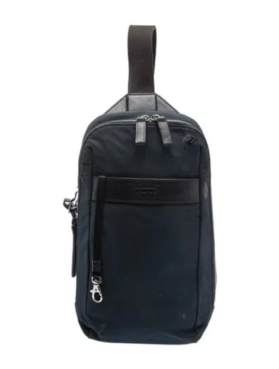 Pre-owned Tumi Nylon Crossbody Bag In Blue