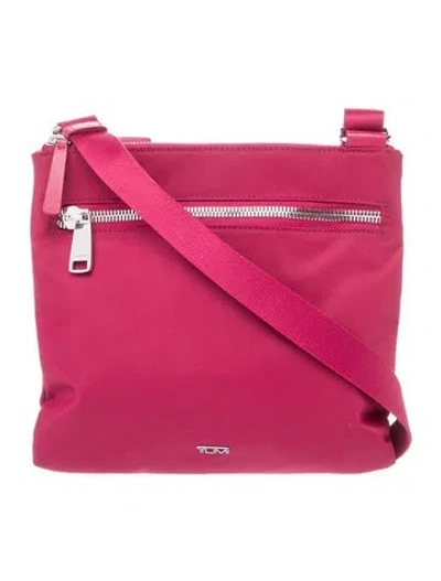 Pre-owned Tumi Nylon Crossbody Bag In Burgundy
