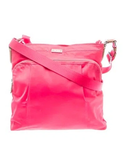 Pre-owned Tumi Nylon Crossbody Bag In Pink