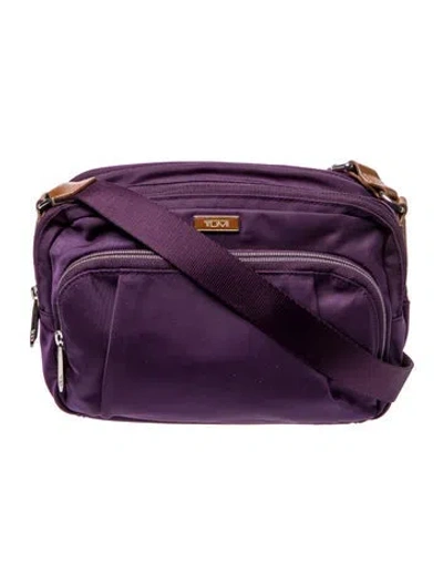 Pre-owned Tumi Nylon Crossbody Bag In Purple