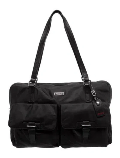 Pre-owned Tumi Nylon Leather Trim Carry-on In Black