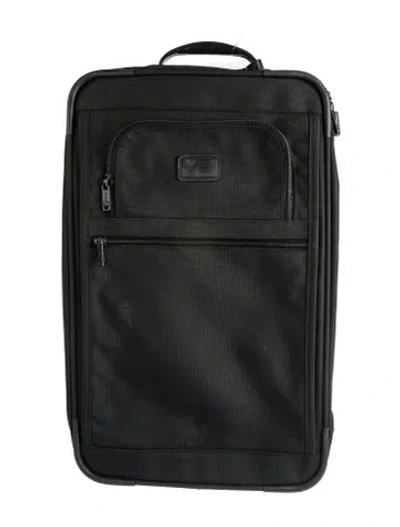 Pre-owned Tumi Nylon Leather-trimmed Carry On In Black