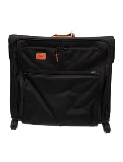 Pre-owned Tumi Nylon Leather-trimmed Suitcase In Black