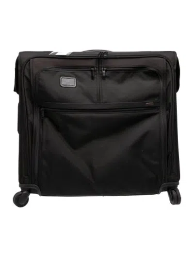 Pre-owned Tumi Nylon Leather-trimmed Suitcase In Black