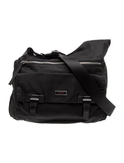 Pre-owned Tumi Nylon Messenger Bag In Black