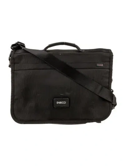 Pre-owned Tumi Nylon Messenger Bag In Black