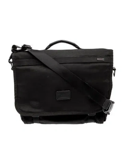 Pre-owned Tumi Nylon Messenger Bag In Black