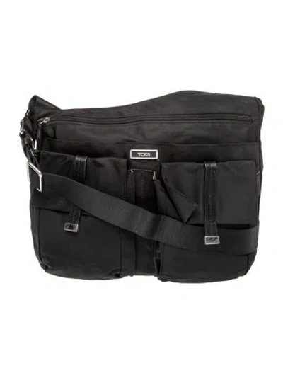 Pre-owned Tumi Nylon Messenger Bag In Black