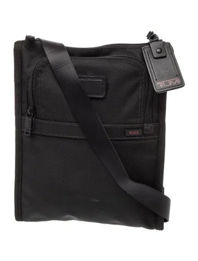 Pre-owned Tumi Nylon Messenger Bag In Black