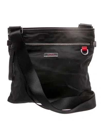 Pre-owned Tumi Nylon Messenger Bag In Black