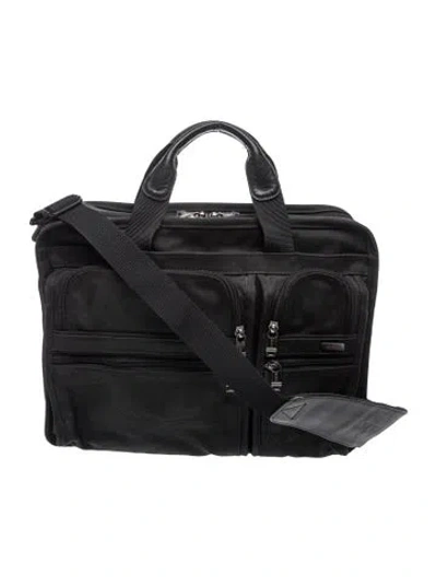 Pre-owned Tumi Nylon Messenger Bag In Black