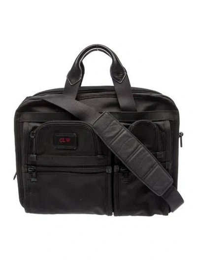Pre-owned Tumi Nylon Messenger Bag In Black
