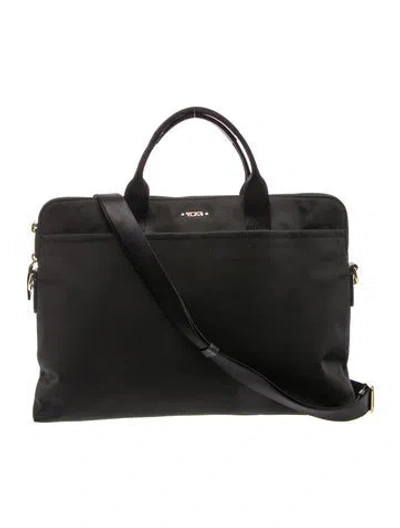 Pre-owned Tumi Nylon Messenger Bag In Black