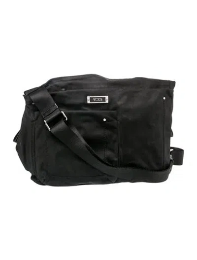 Pre-owned Tumi Nylon Messenger Bag In Black