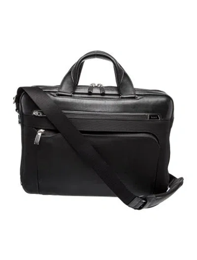 Pre-owned Tumi Nylon Messenger Bag In Black