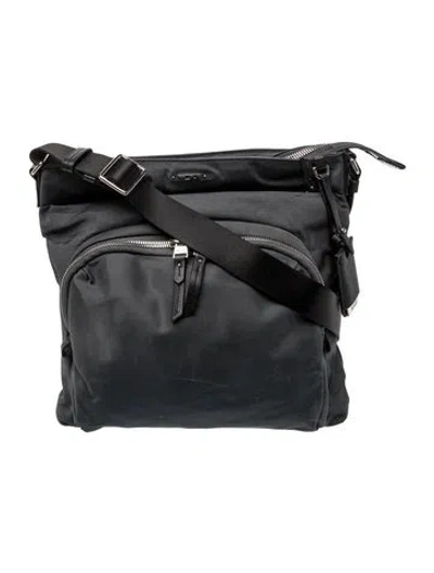 Pre-owned Tumi Nylon Messenger Bag In Black