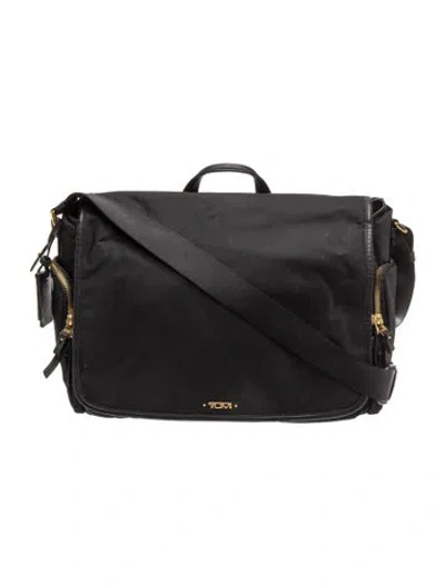 Pre-owned Tumi Nylon Messenger Bag In Black