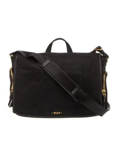 Pre-owned Tumi Nylon Messenger Bag In Black