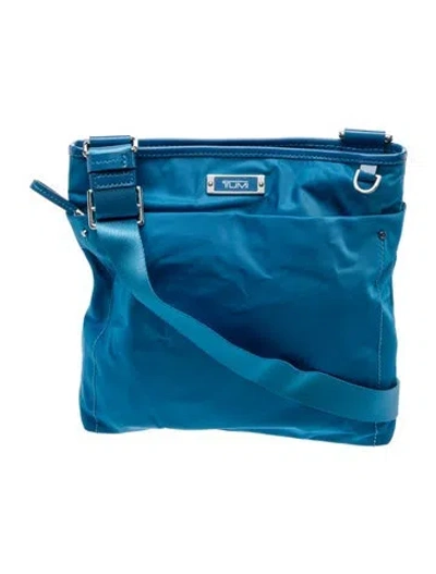 Pre-owned Tumi Nylon Messenger Bag In Blue