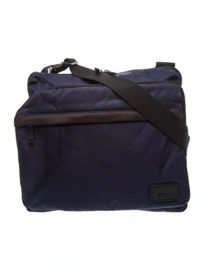 Pre-owned Tumi Nylon Messenger Bag In Blue