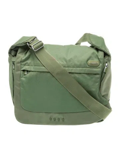 Pre-owned Tumi Nylon Messenger Bag In Green