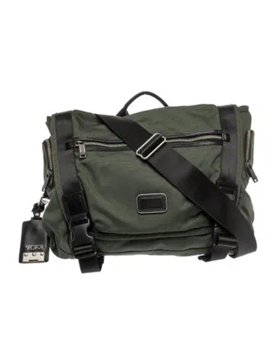 Pre-owned Tumi Nylon Messenger Bag In Green