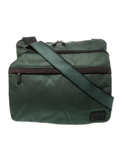 Pre-owned Tumi Nylon Messenger Bag In Green