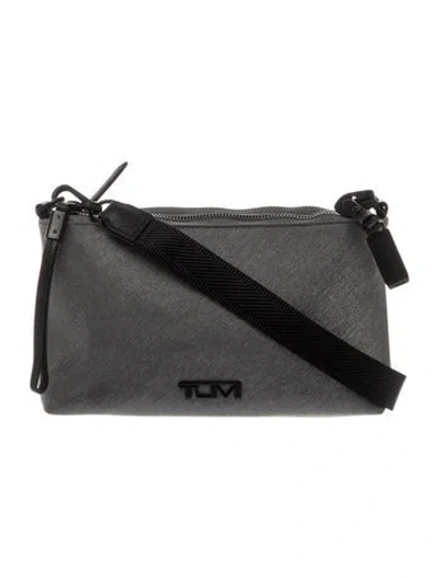 Pre-owned Tumi Nylon Messenger Bag In Silver