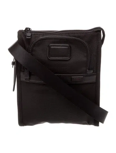Pre-owned Tumi Nylon Messenger Bag W/ Tags In Black