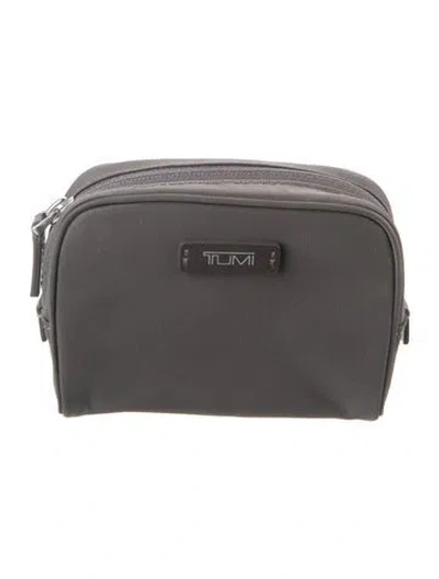 Pre-owned Tumi Nylon Mini Cosmetic Pouch In Gray