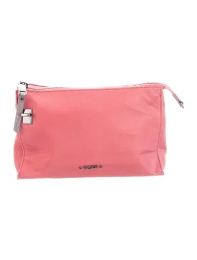 Pre-owned Tumi Nylon  Pink Cosmetic Bag
