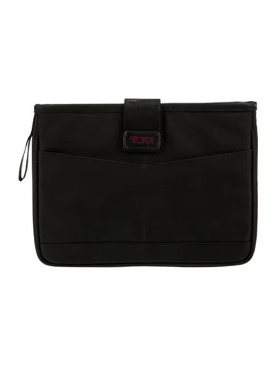 Pre-owned Tumi Nylon Portfolio In Black