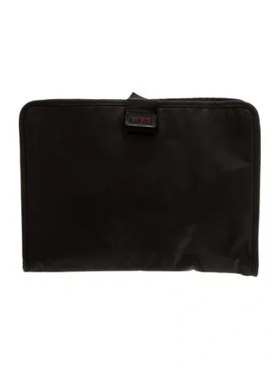 Pre-owned Tumi Nylon Portfolio In Black