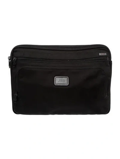 Pre-owned Tumi Nylon Portfolio In Black